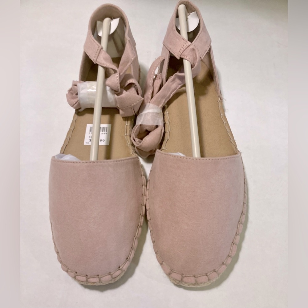 NWT Brash Women's Blush Espadrille Flats-Size 8